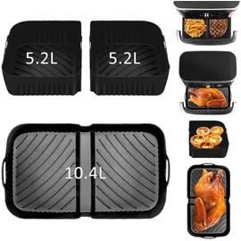 luxuskollektion Heißluftfritteuse Zubehör Set 3-teilig für Ninja Foodi Flexdrawer 10,4