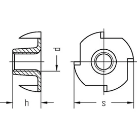 Joseph Dresselhaus GmbH & Co. KG Einschlagmuttern M10 x 13 mm 250 Stück