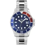 Dugena Diver Herrentaucheruhr 4460774 Ø40mm Blau / Silber Pepsi 300m wasserdicht