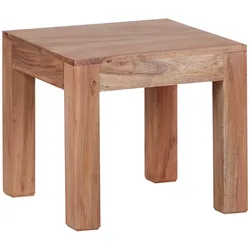 KADIMA DESIGN Massivholz-Tisch NAKO: Handgefertigt, 45x40x45 cm, Sheeshamholz, 50kg Belastbarkeit