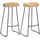 vidaXL Gavin Barhocker 2 Stk. Massivholz  braun