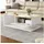 stilvora Couchtisch Weiß MDF 90 x 32,5 x 50 cm