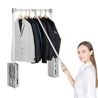 Kleiderlift für Schrankbreite, Kleiderschranklift 10KG 82.4~124.5cm breite regulierbar, Kleiderstange Wandmontage weiß