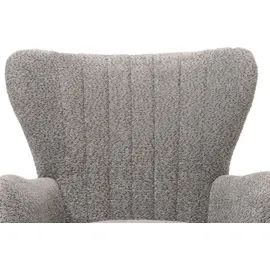 Mendler Lounge-Sessel HWC-K37 Chenille 75 x 80 x 75 cm grau mit Kissen