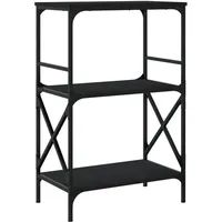 vidaXL Aktenregal Holzwerkstoff 59x35x90,5 cm schwarz 3 Böden