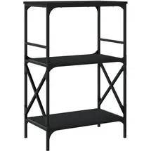 vidaXL Aktenregal Holzwerkstoff 59x35x90,5 cm schwarz 3 Böden