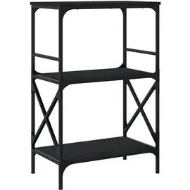 vidaXL Aktenregal Holzwerkstoff 59x35x90,5 cm schwarz 3 Böden