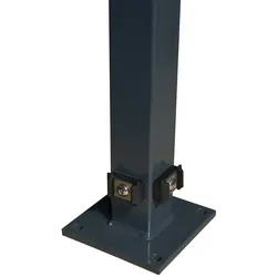 MR-Shop Eckpfosten anthrazit RAL 7016 mit Bodenplatte, Klemmhalter, Anthrazitgrau, 830 mm