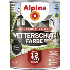 Alpina Wetterschutzfarbe 2,5 l, schwarz