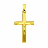 Adelia ́s Kettenanhänger Kreuzanhänger 333 Gold (8K), Goldanhänger Kreuz goldfarben