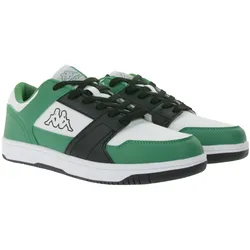 Kappa Logo Rernal 2 Herren Alltags-Sneaker Freizeit-Schuhe Schnür-Schuhe Trainings-Schuhe 341X2DW A15 Weiß/Grün - 42