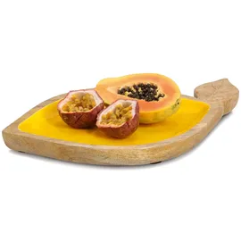Zeller Present Servierschale Lemon, Mangoholz, 37x23x2cm