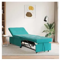 vidaXL Schlafsofa 3-in-1 Ausziehdesign Türkis Samt