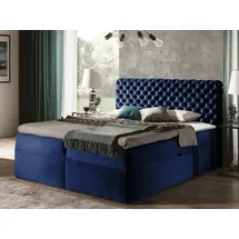 Mirjan24 Chesterfield 200 x 200 cm Blau