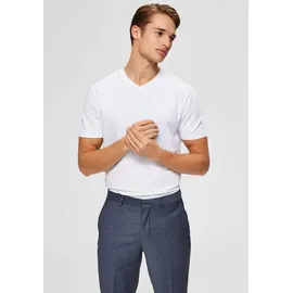 Selected V-Neck T-Shirt - Weiß M