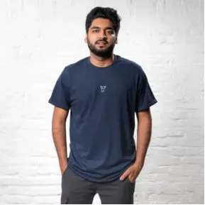 STIER T-Shirt embro essential organic cotton S navy