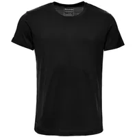 Kaipara - Merino Sportswear Rundhalsshirt Merino Shirt Herren Kurzarm Regularfit 200 (1-tlg) aus reiner Merinowolle Made in Germany schwarz L