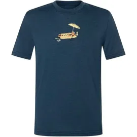 super.natural - Kid's Hot Dog Tee - Merinoshirt Gr 140 blau/ various