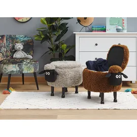 Beliani Hocker mit Stauraum 35 x 40 x 55 cm Grau