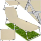 Sonnenliege klappbar Gartenliege mit Dach Liegestuhl Strandliege robust 190cm