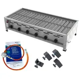 ChattenGlut Gasbräter 6-flammig 22kW Tischgerät Edelstahlrost mit DGUV