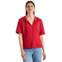 Cecil Kurzarm Sweatjacke mit Kapuze - Rot