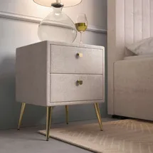 OTTO home Nachtschrank MOIVRE 41 x 40,5 x 53,5 cm Beige
