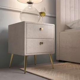 OTTO home Nachtschrank MOIVRE 41 x 40,5 x 53,5 cm Beige