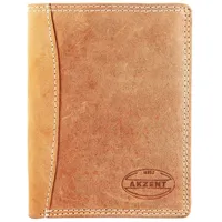 Akzent 3000179-003 Herren Geldbörse aus Echtleder Format 9 x 12 cm RFID Braun - Hellbraun