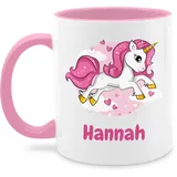 Tasse Tassen 325ml - Einhorn Name I Unicorn I Einhörner - 325 ml - Rosa - mädchen einhorntasse unicorns tasse+personalisiert einhorntassen einhörnern eigenem wunschname personalisierter und