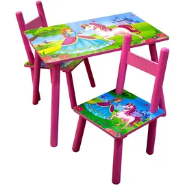 Hti-Living Kindertischgruppe Einhorn bunt