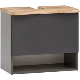 WELLTIME Waschbeckenunterschrank Stubach 60 x 54,5 x 40 cm Grau
