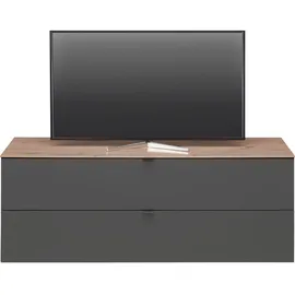 Hom ́in DIANA TV-Lowboard 140x62 cm Grau Holz/Metall