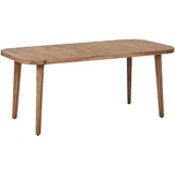 Beliani Gartentisch 180 x 90 x 77 cm Hellbraun