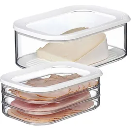 Mepal Modula rechteckig weiß 2 l 2-teiliges Set
