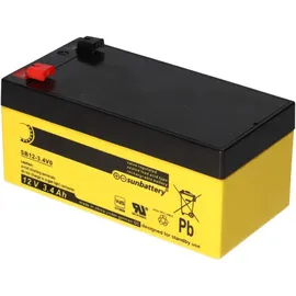 Sun Battery SB12-3.4V0 AGM Akku 12V 3,4Ah Blei-Akku mit VDS