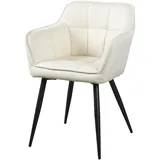 [en.casa] Esszimmerstuhl Birmingham Kunstleder beige
