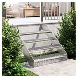 vidaXL Gitterroststufe 90x24x7 cm Verzinkter Stahl