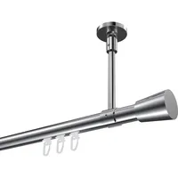 Interdeco GARDINENSTANGE INNENLAUF Sonette Sitra 160 cm, 1-läufig, 20 mm Ø Chrom