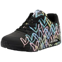 SKECHERS UNO Spread The Love Damen Schwarz/Lila/Türkis 40