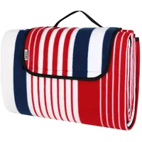 DETEX Picknickdecke Blau/Rot 2x2m