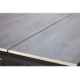VCM Martinus Gartentisch 210 x 100 x 0 cm Schwarz/Grau