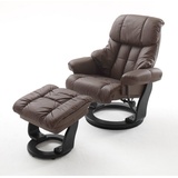 MCA Furniture Relaxsessel CALGARY Relaxer mit Hocker - versch. Farben - Braun/Schwarz