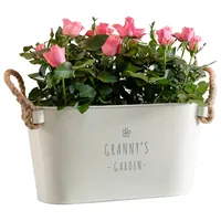 Dust and Things Blumentopf mit Gravur "Granny's Garden" – einzigartiger Kräuterübertopf für drinnen und draußen – Geburtstag für Oma Gran