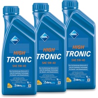 3x 1 L Liter ARAL HighTronic 5W-40 Motoröl