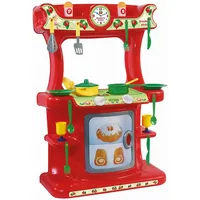 Dohany Spielküche Kinderküche Küchen Set mit 21-tlg. Zubehör Rot