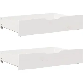vidaXL Massivholzbett 180 x 200 cm Weiß