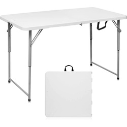 BOTC Klapptisch Camping-Tisch Multifunktionstisch (Markttisch Tapeziertisch), Klappbarer Tisch – 120*60CM – Klappbarer Tisch grau|weiß