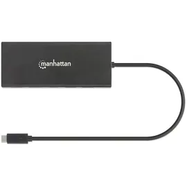 Manhattan USB-C auf Dual-HDMI Multiport-Adapter - Schwarz