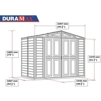 Razadirekt Kunststoffgerätehaus Duramax DuraMate 3,9 m2 mit Fußbodenkonstruktion (model